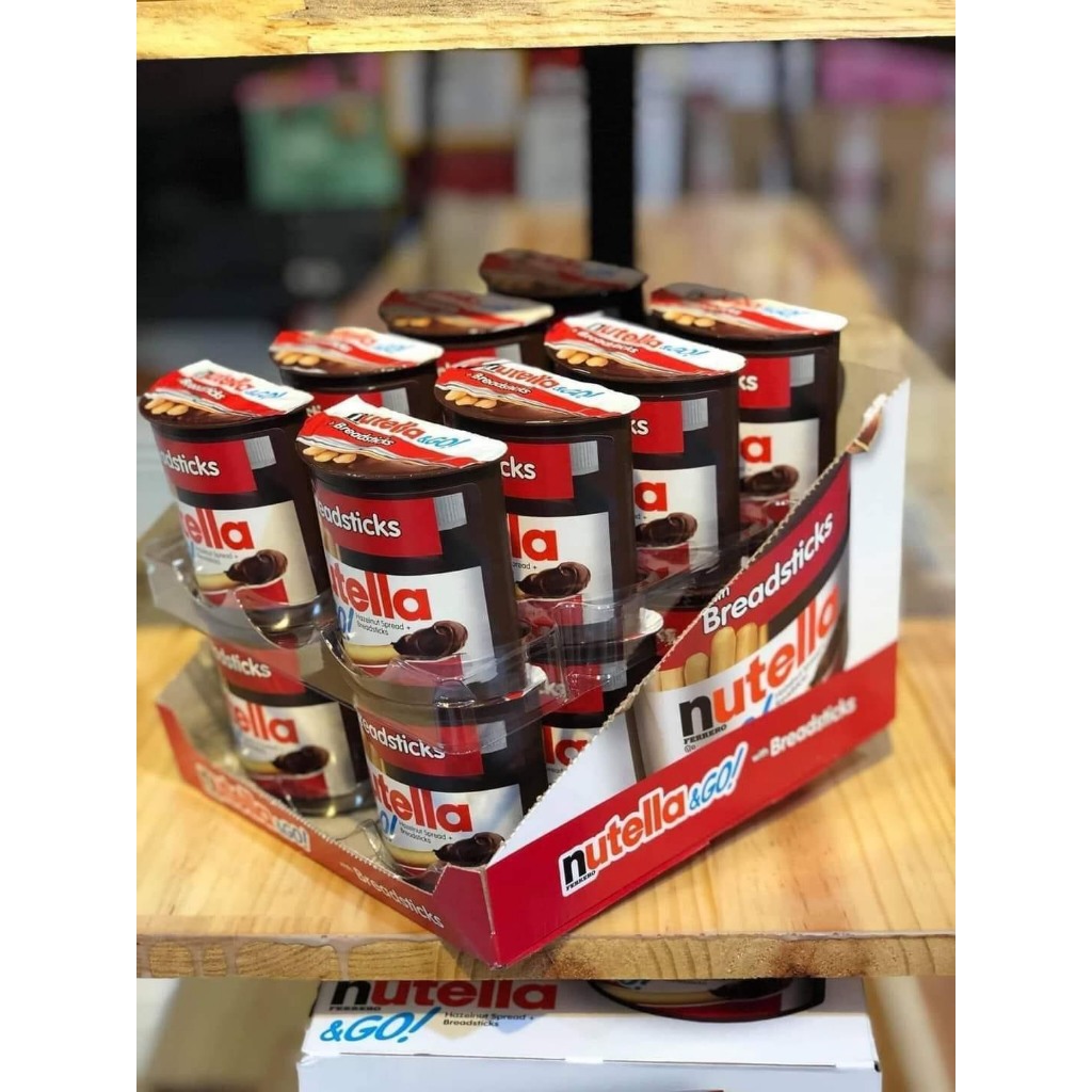 🍫 BÁNH QUE CHẤM SOCOLA HẠT DẺ NUTELLA & GO! HỘP THÙNG ĐẠI 16 CỐC CỦA MỸ