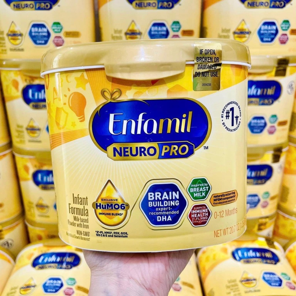 SỮA BỘT ENFAMIL NEUROPRO INFANT FORMULA HỘP VÀNG 587G CỦA MỸ – ĐỀ KHÁNG KHỎE MẠNH, PHÁT TRIỂN TRÍ NÃO TOÀN DIỆN CHO BÉ 0 - 12 THÁNG