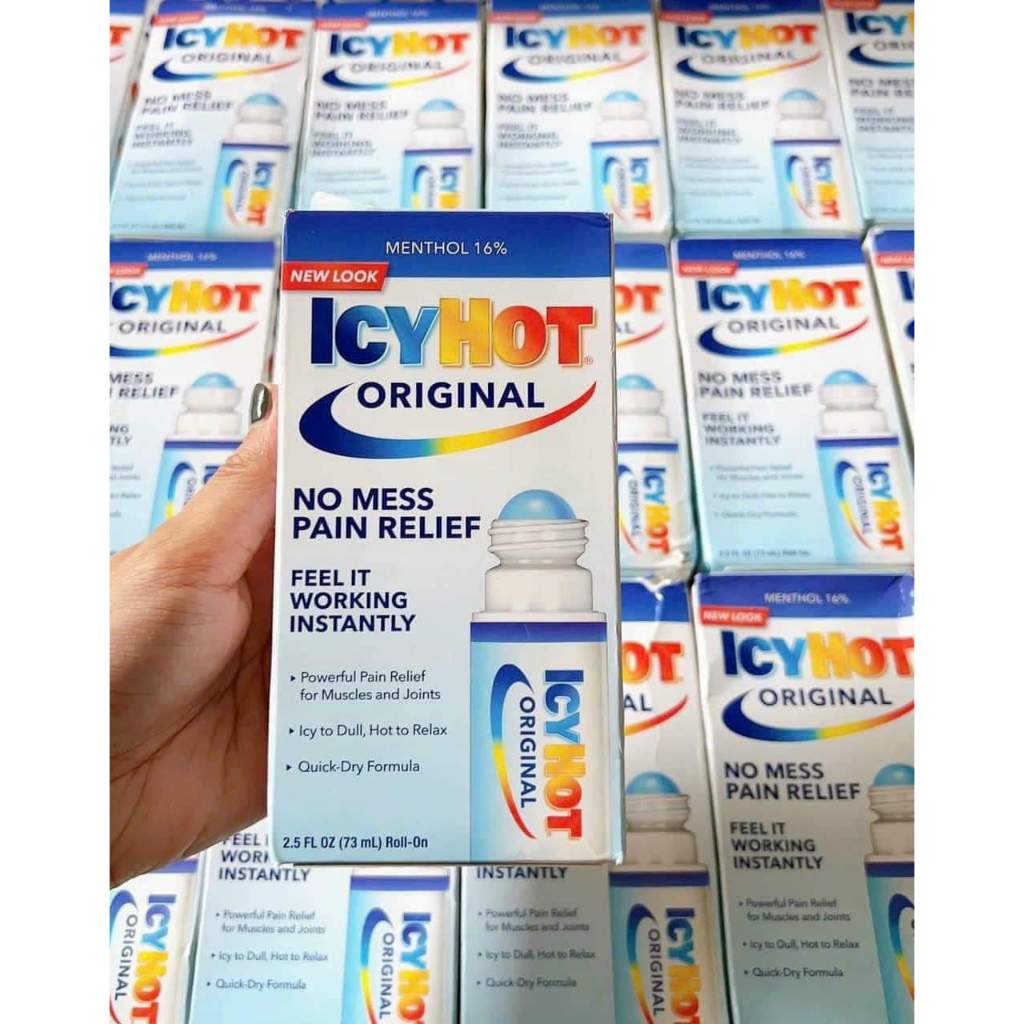 Dầu Nóng Dạng Lăn ICY HOT - Original No Mess Pain Relief 73ml date 2027