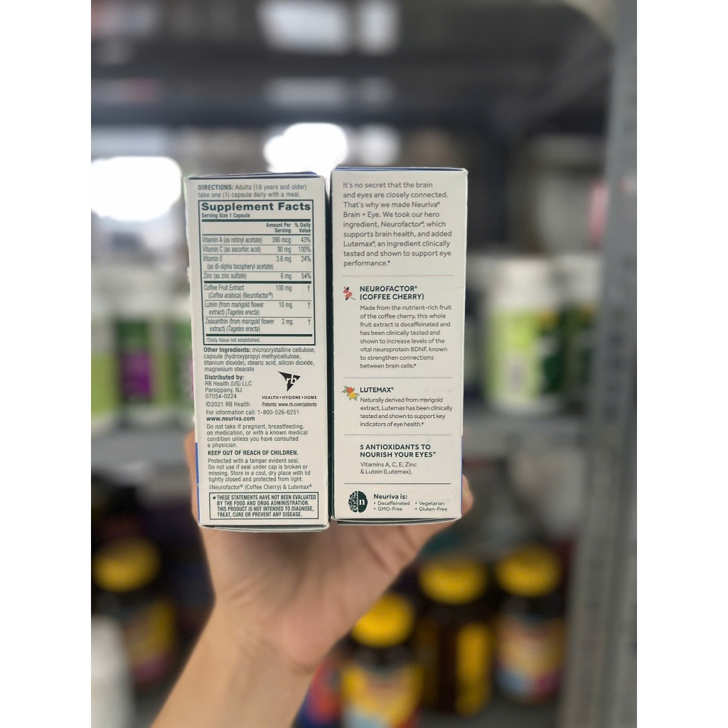 Viên uống Bổ não Schiff Neuriva Brain + Eye Health hộp 30 viên