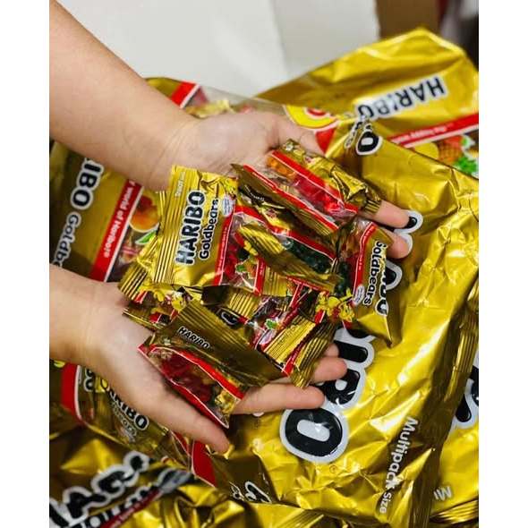 [CHÍNH HÃNG MỸ] Kẹo Dẻo Gấu Haribo Goldbears - Túi Multipack 125 Gói Nhỏ Tiện Lợi