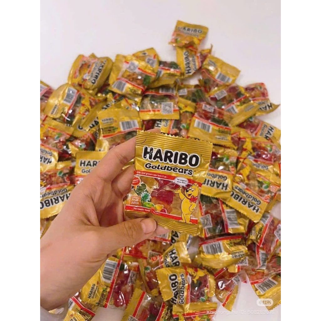[CHÍNH HÃNG MỸ] Kẹo Dẻo Gấu Haribo Goldbears - Túi Multipack 125 Gói Nhỏ Tiện Lợi