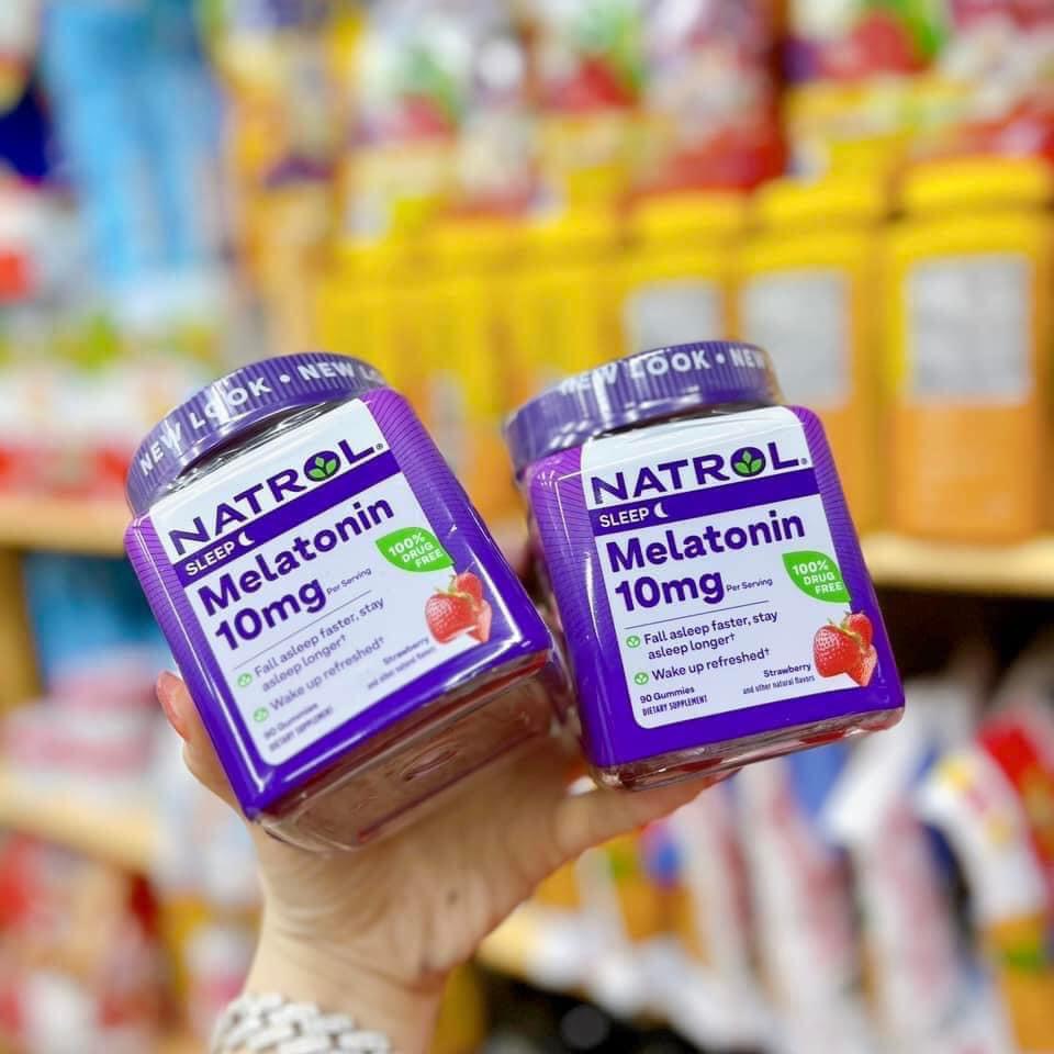 Kẹo Dẻo Giúp Ngủ Ngon Natrol Gummies Melatonin 10mg 90 Viên