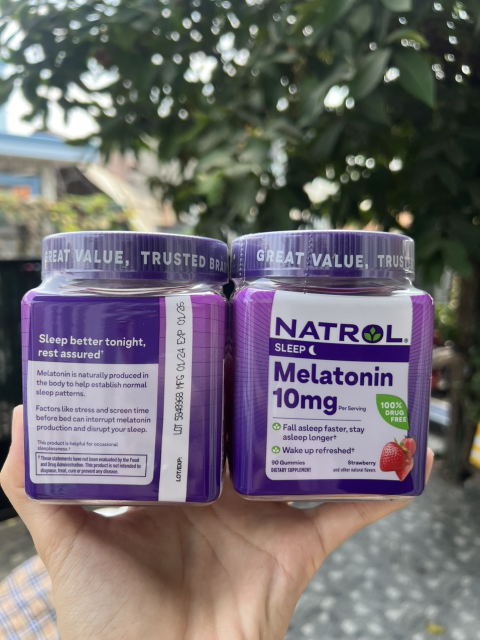 Kẹo Dẻo Giúp Ngủ Ngon Natrol Gummies Melatonin 10mg 90 Viên