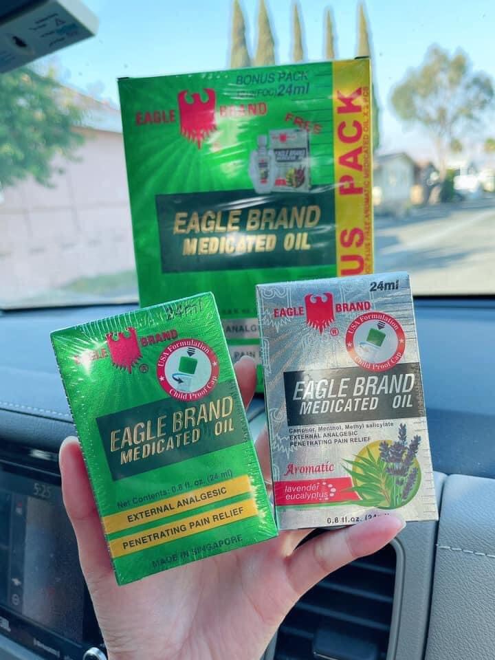 GIÁ SỈ Dầu gió xanh Con Ó của Mỹ Eagle Brand Medicated Oil One Dozen (Lốc 24ml x12 chai)