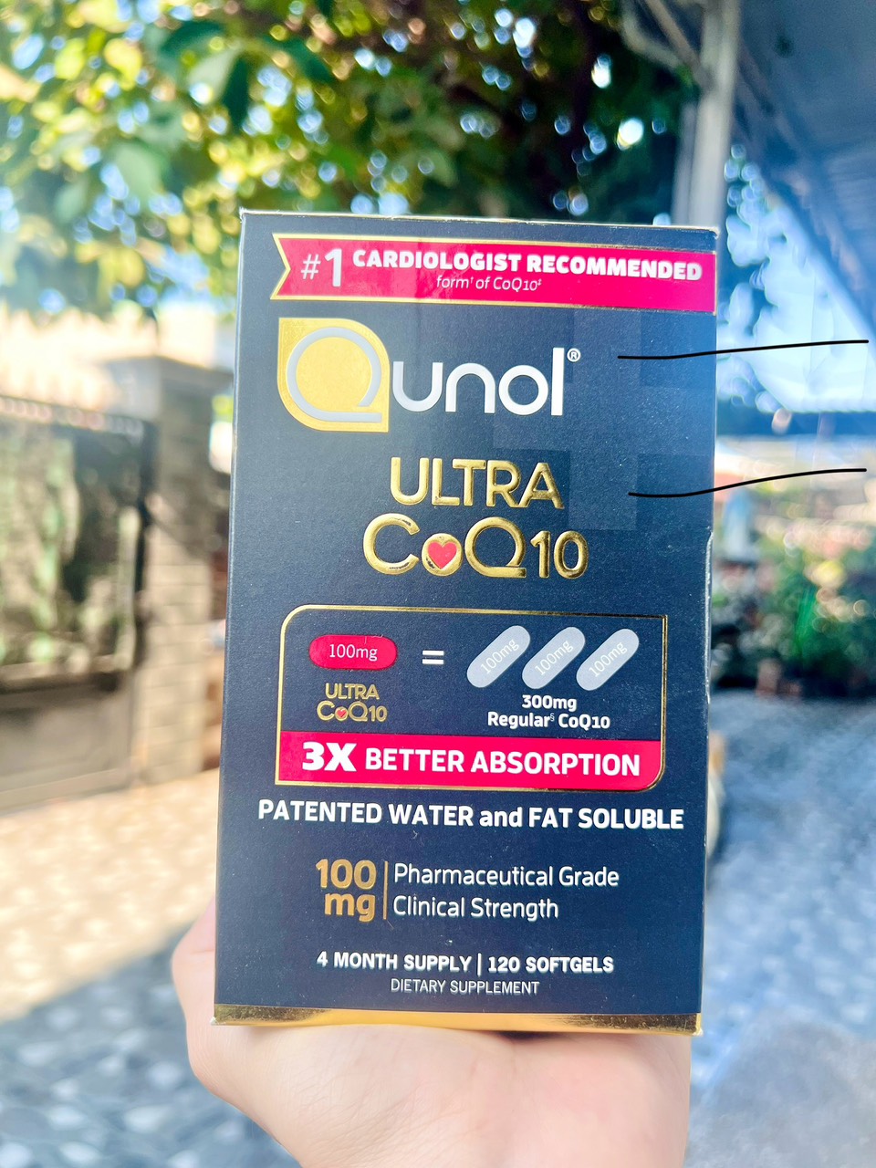 Bổ sung CoQ10 cho tim Qunol Ultra CoQ10 100mg 120 Softgels