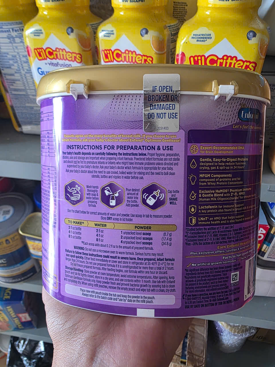SỮA BỘT ENFAMIL OPTIMUM GENTLEASE INFANT FORMULA 553G (MỸ) – GIẢM NÔN TRỚ, ĐẦY HƠI, QUẤY KHÓC CHO BÉ 0-12 THÁNG