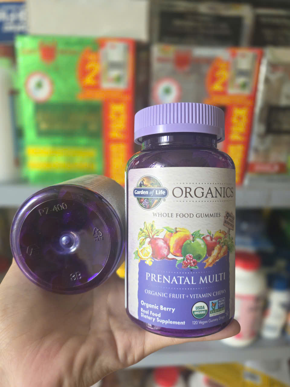 Kẹo Gum 120 viên Bổ Bầu Hữu Cơ Garden of Life ORGANICS Prenatal Multi - Whole Food Gummies