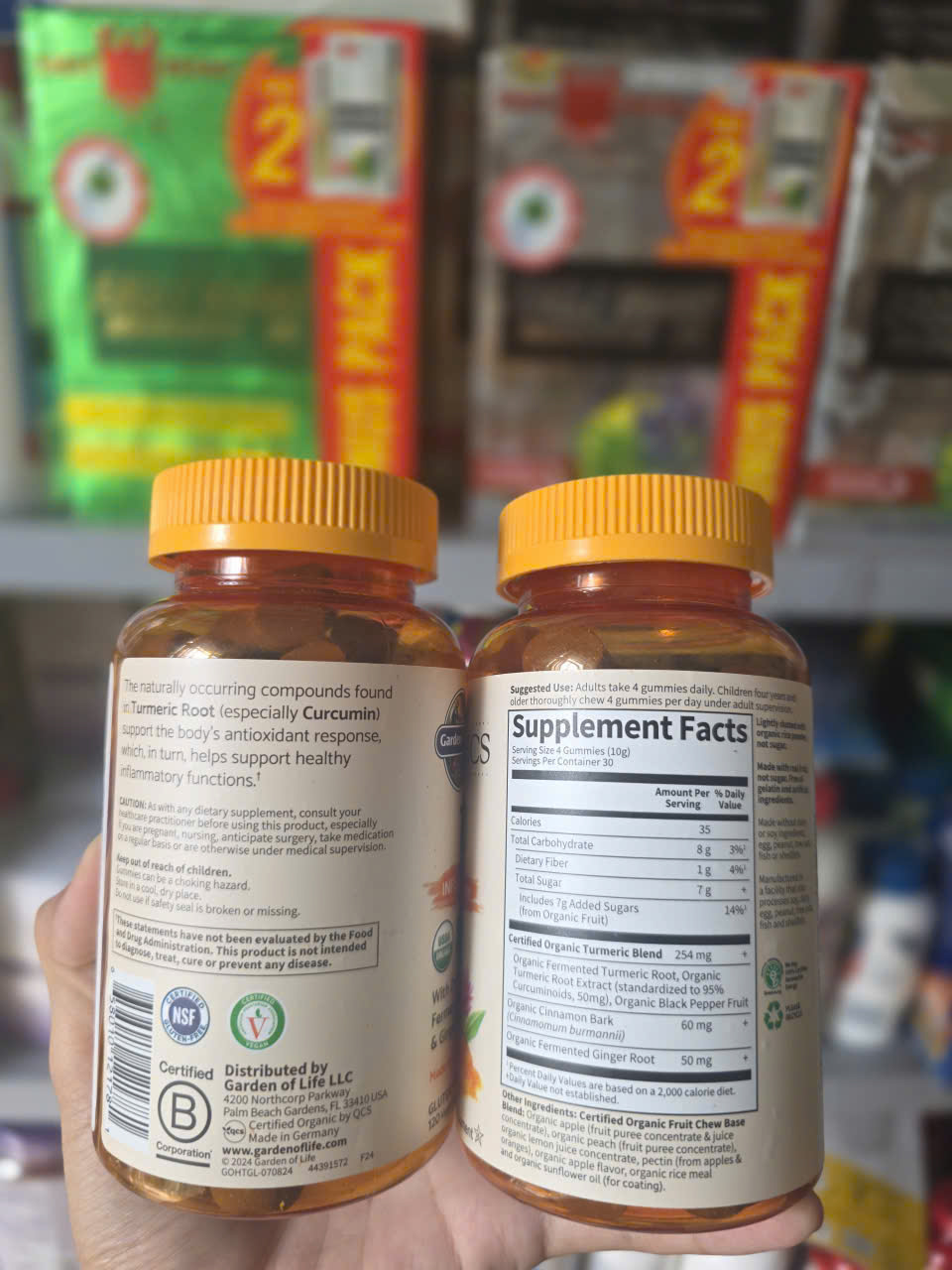 Garden of Life Organics – Turmeric Inflammatory Response Gummy 120 VIÊN HÀNG USA MỸ