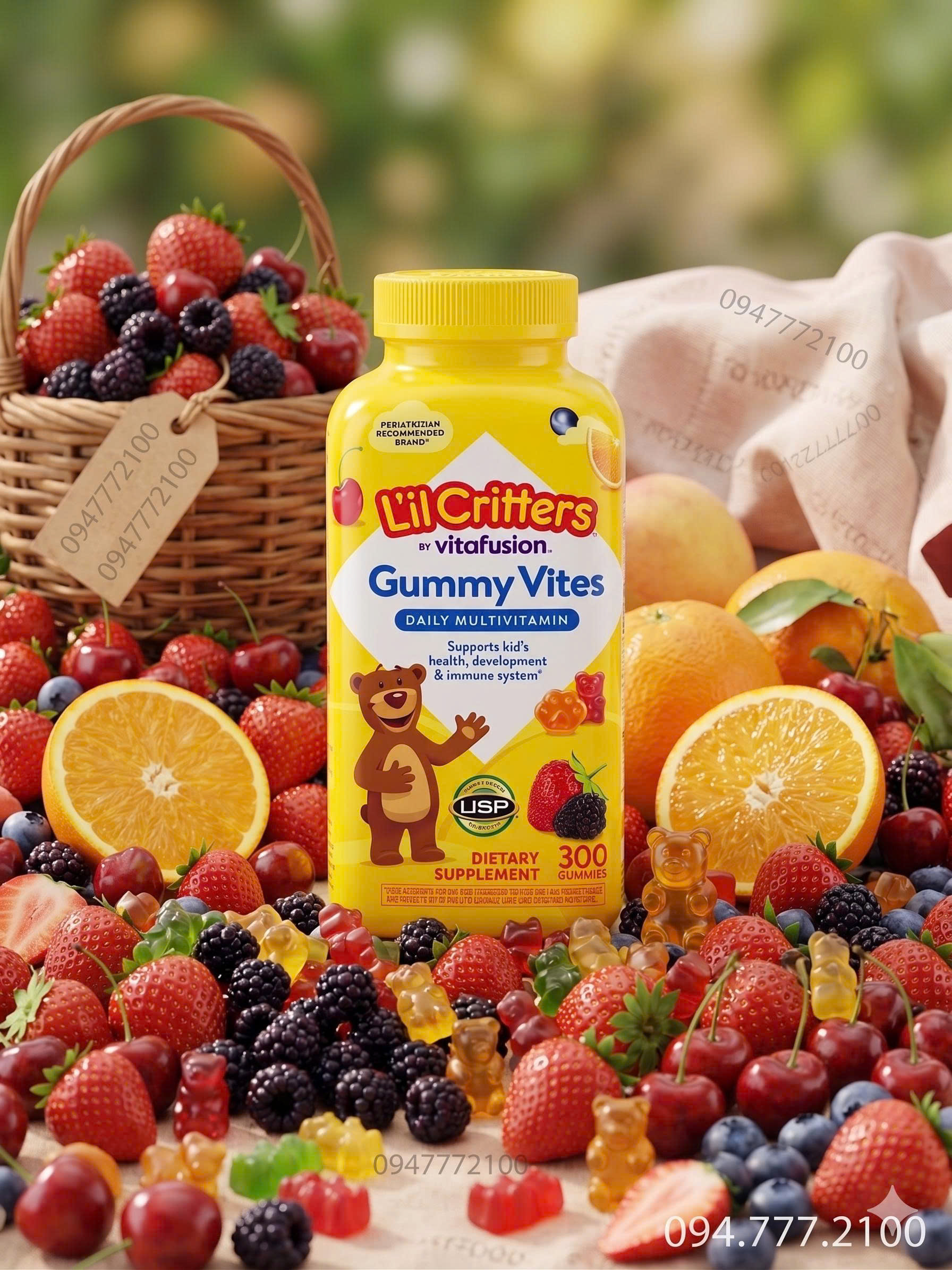 Kẹo Dẻo Multivitamin L'il Critters Gummy Vites - Nguồn Dinh Dưỡng Toàn Diện Cho Bé (300 Viên)