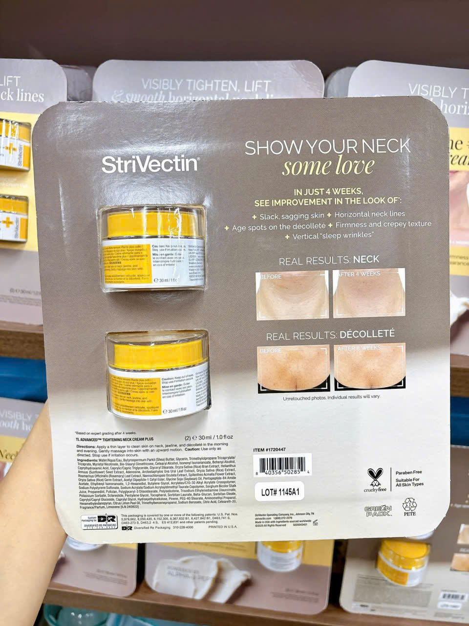 Combo 2 hũ Kem dưỡng vùng cổ Strivectin Contour Restore Tightening & Sculpting Face 30ml của Mỹ