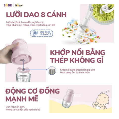 Máy Xay Ăn Dặm 0.3L Bear GR-B03V8