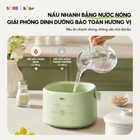 Nồi Nấu Chậm Bear 1L SB-NNC10