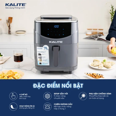 Nồi chiên không dầu 3 trong 1 Kalite Steam 7