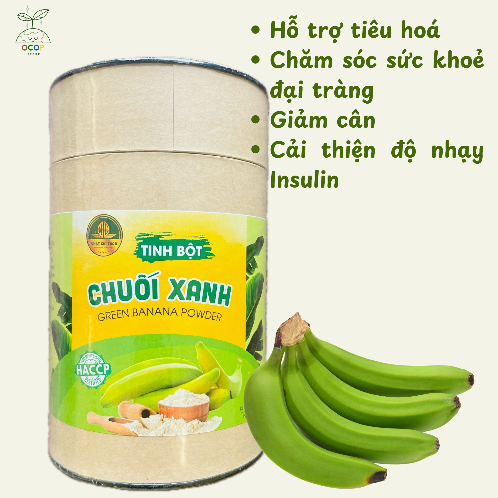 BỘT CHUỐI XANH NHẬT CHI