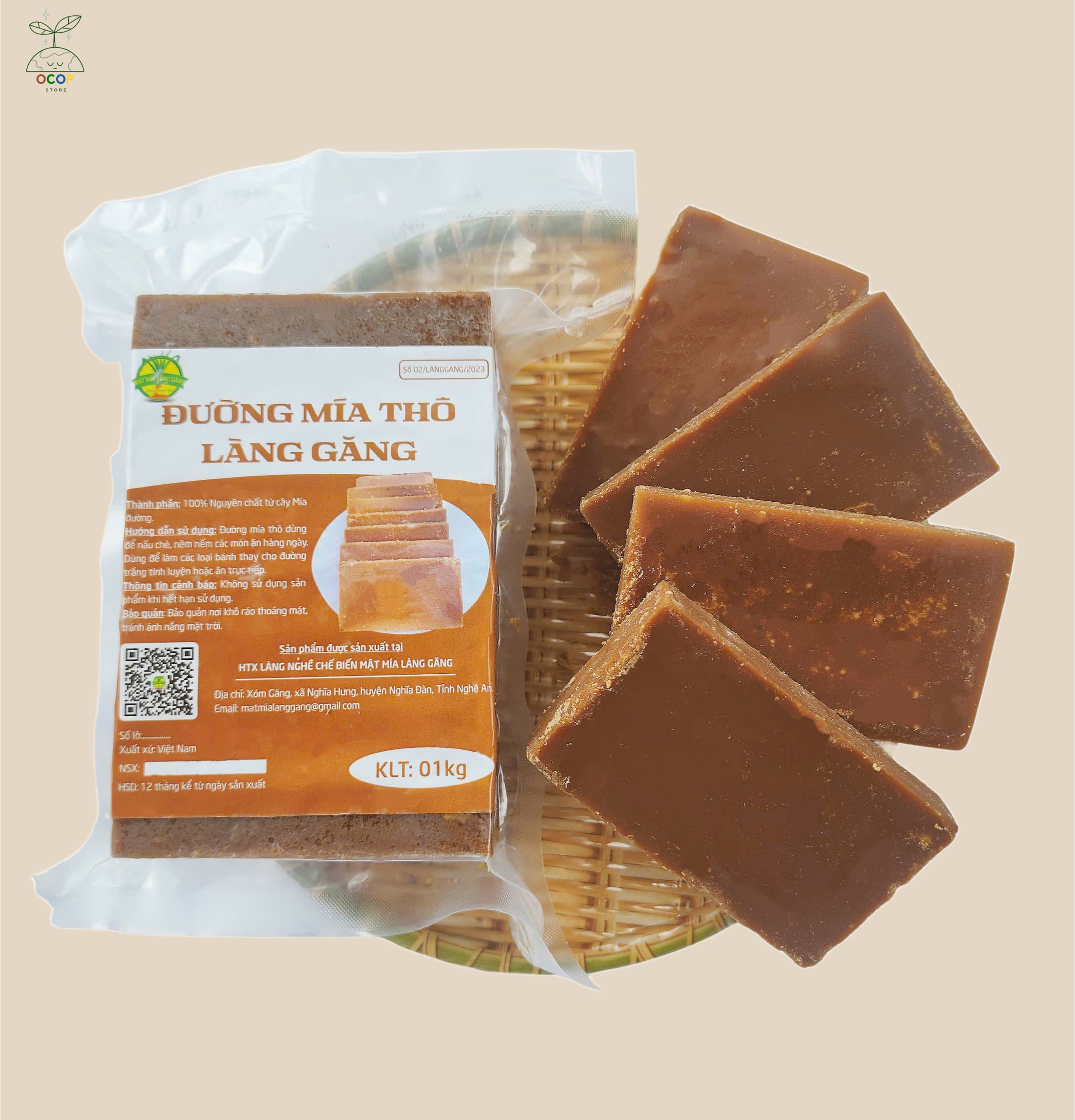 ĐƯỜNG MÍA THÔ LÀNG GĂNG 1000gr