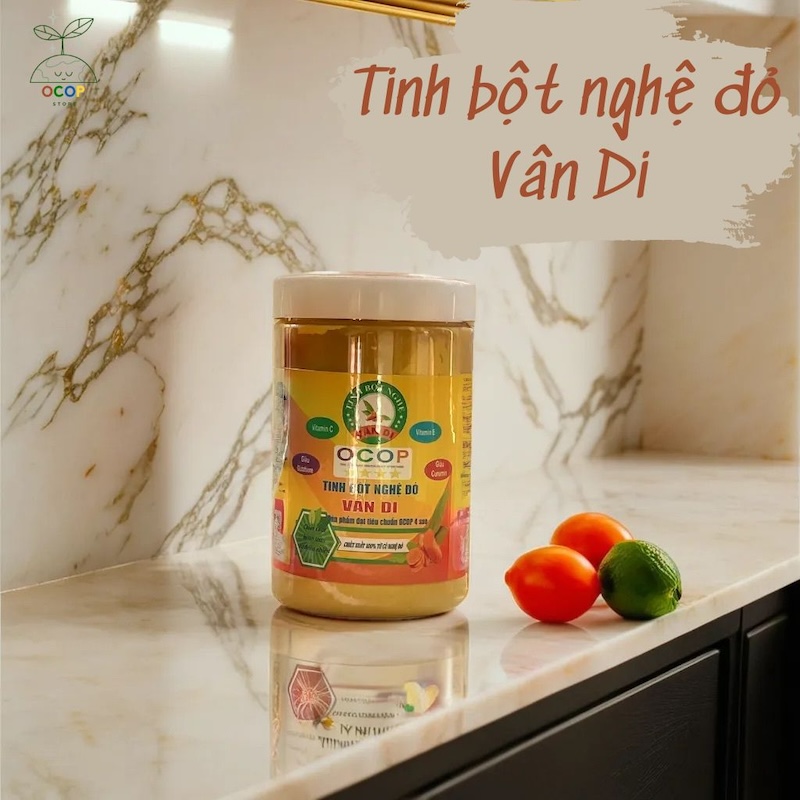 TINH BỘT NGHỆ ĐỎ VÂN DI 500gr