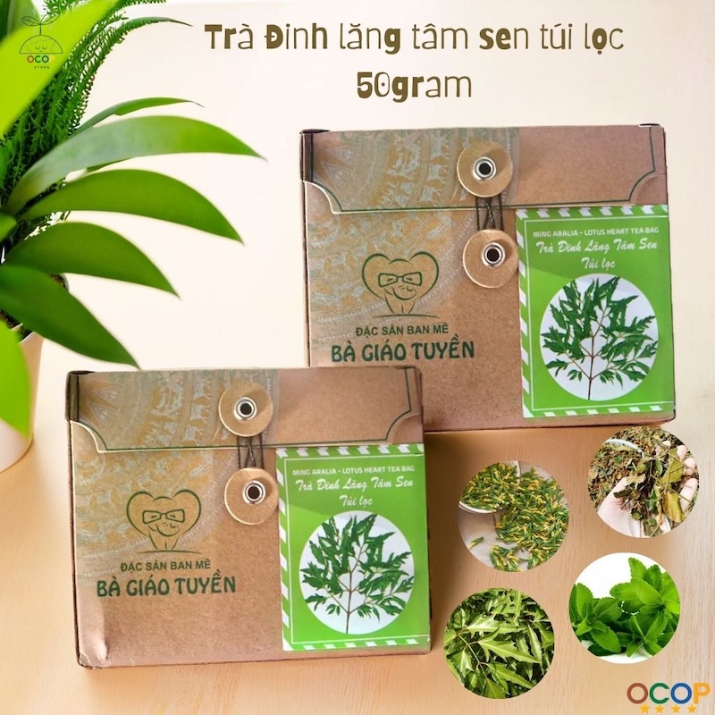 TRÀ ĐINH LĂNG TÂM SEN TÚI LỌC 25 TÚI - 50gram