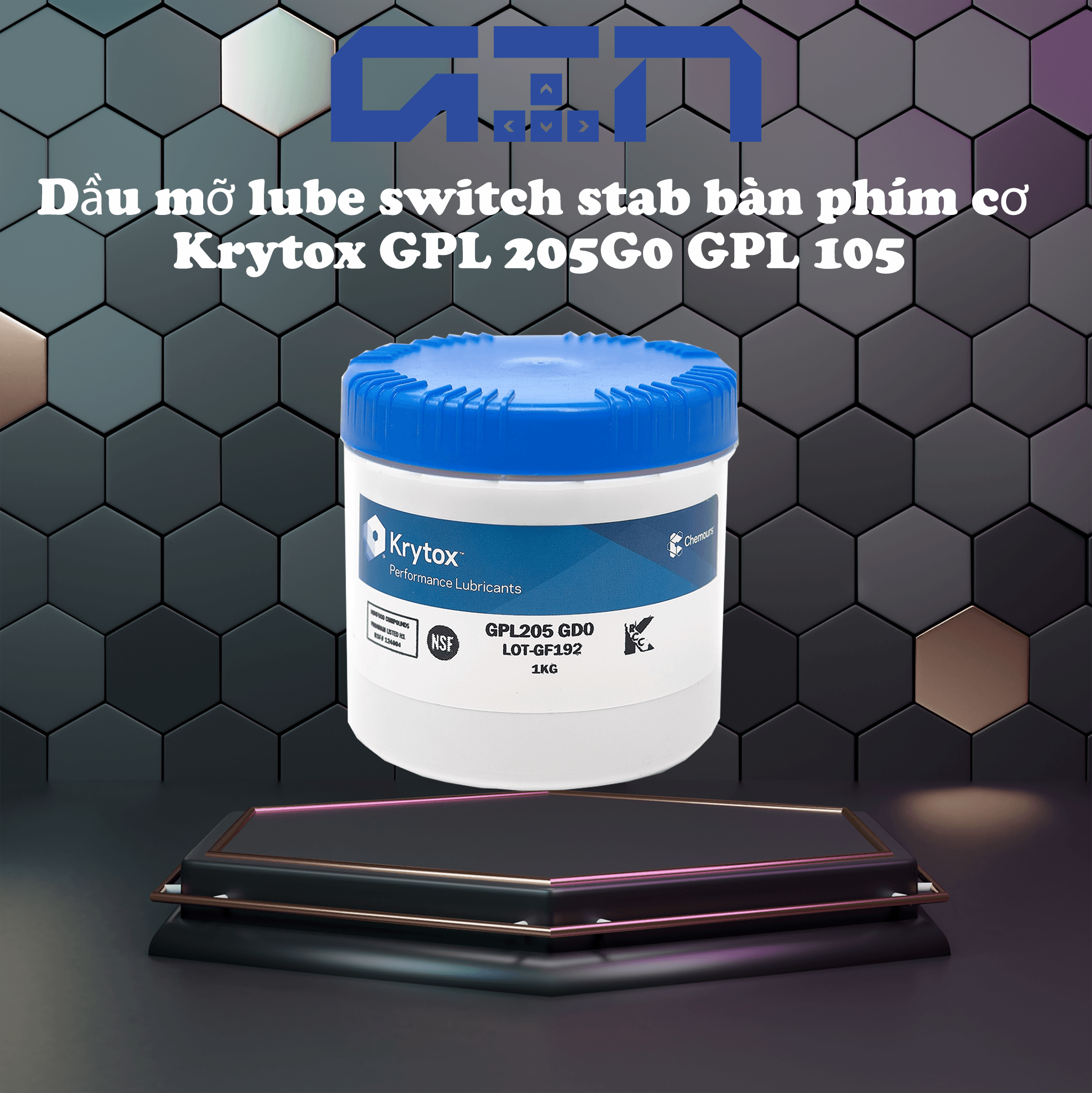 Dầu mỡ lube switch stab bàn phím cơ Krytox GPL 205G0 GPL 105