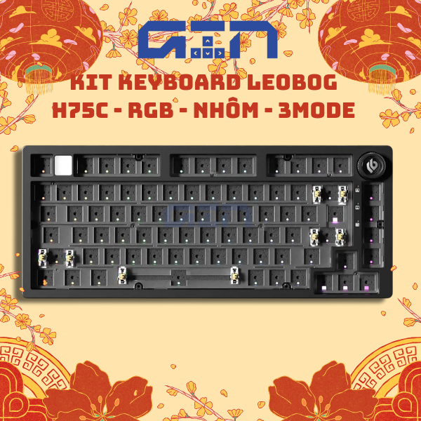 [HÀNG SẴN] KIT bàn Phím Cơ Custom Leobog HI75C | 3 Modes | Nhôm | Led RGB