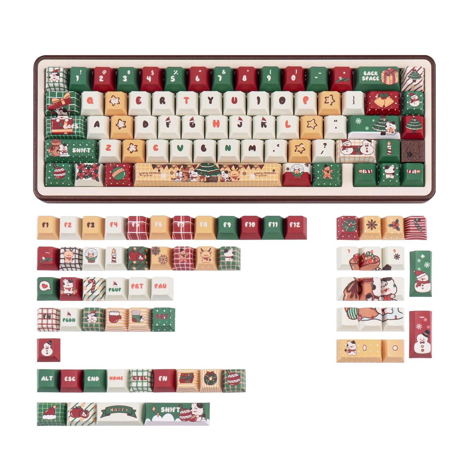 [Keycap Đẹp] Bộ Keycap bàn phím Christmas | PBT | Dày dặn