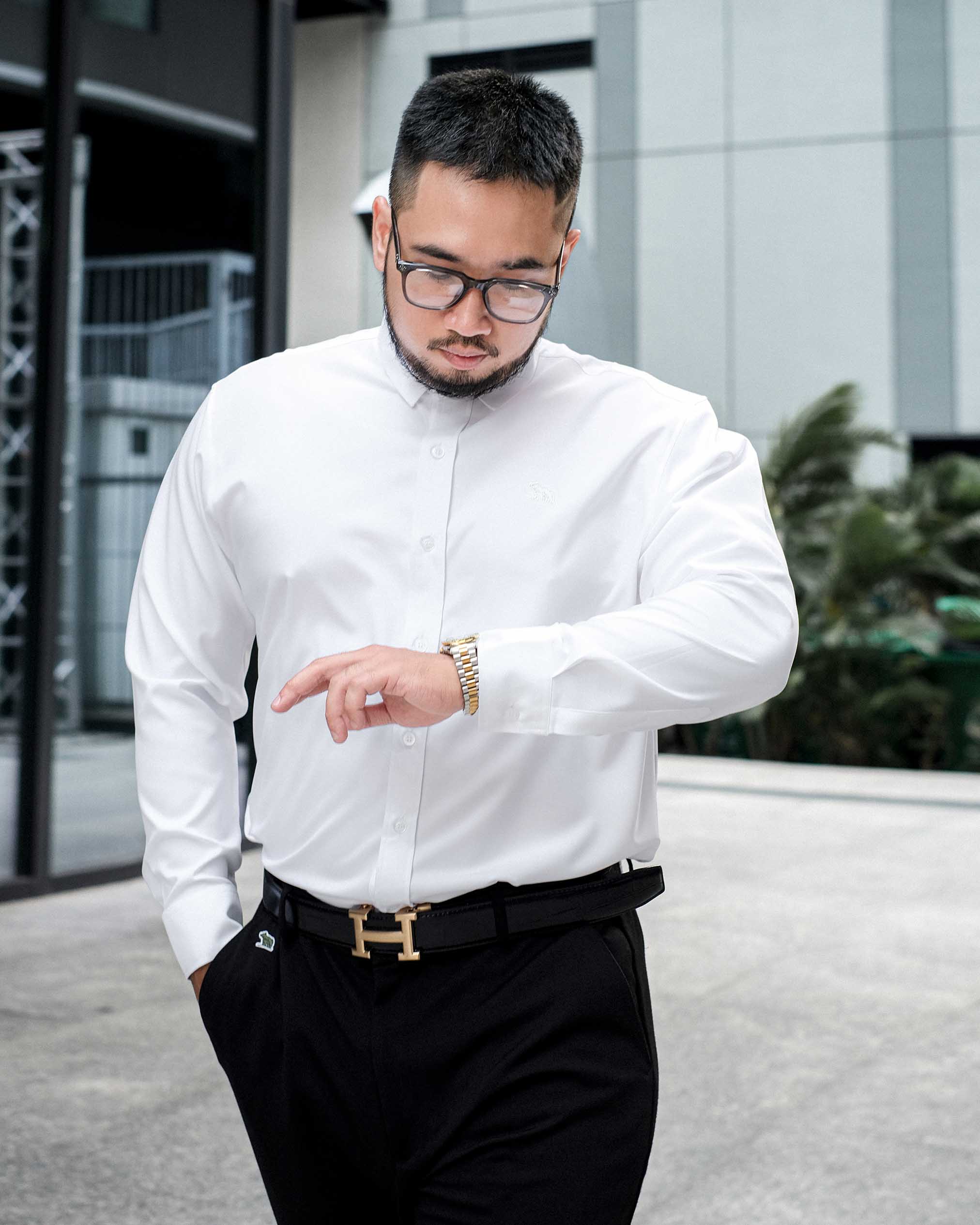 Áo sơ mi dài tay big size trung niên nam