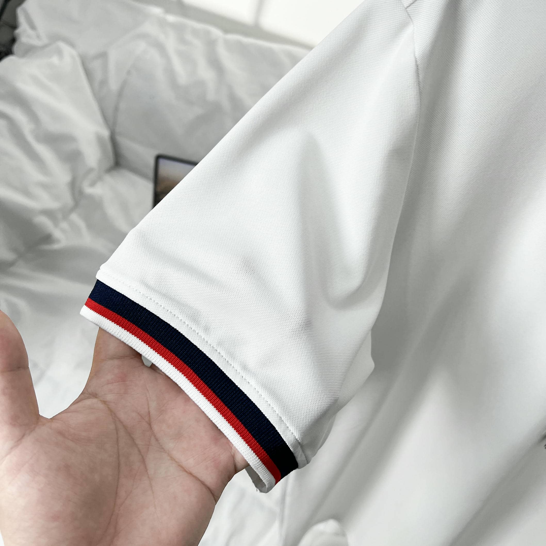 Áo Polo Bigsize Màu Trắng Thêu Gấu Phối cổ 3 màu