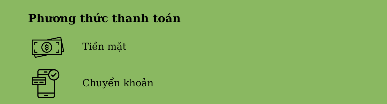 Phương thức thanh toán