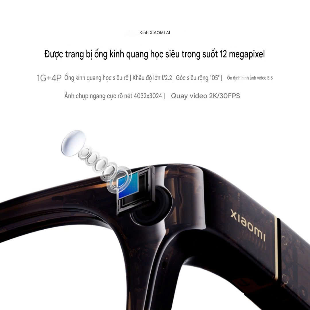 Kính thông minh Xiaomi AI Glasses (Mới Newseal)