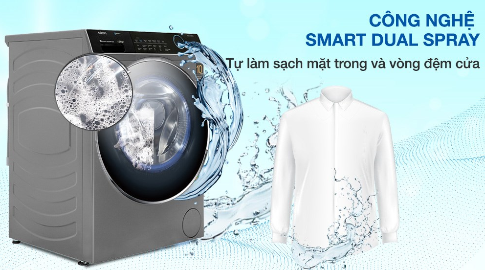 Máy giặt Aqua Inverter 12 kg AQD-A1200H PS Chính Hãng Mới 100%