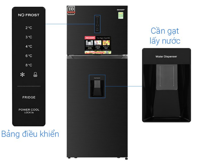 Tủ lạnh Sharp Inverter 417 lít SJ-X417WD-DG Giá Rẻ Nhất Miền Bắc