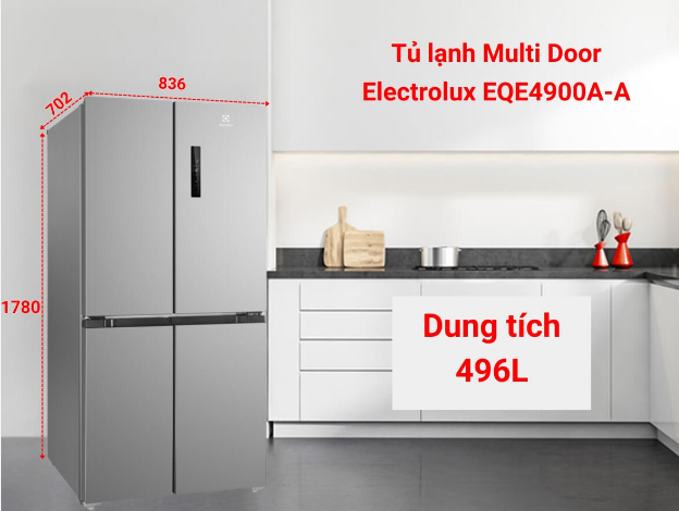 Tủ lạnh Electrolux Inventer 496 Lít EQE4900A-A Mới 100% CHính Hãng Mới 100%