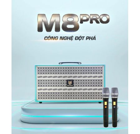 Loa karaoke mini Best Sound M8 pro, 2 mic không dây