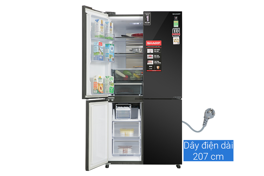 Tủ lạnh Sharp Inverter 572 lít Multi Door SJ-FXP640VG-BK