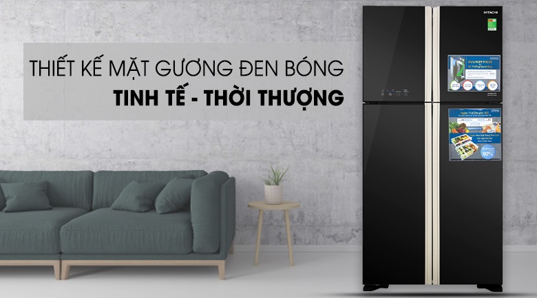 Tủ lạnh Hitachi Inverter 509 lít R-FW650PGV8 GBK Chính hãng mới 100%