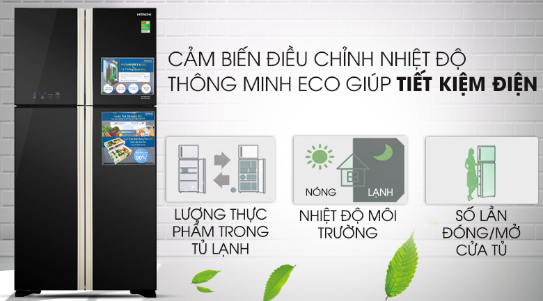 Tủ lạnh Hitachi Inverter 509 lít R-FW650PGV8 GBK Chính hãng mới 100%