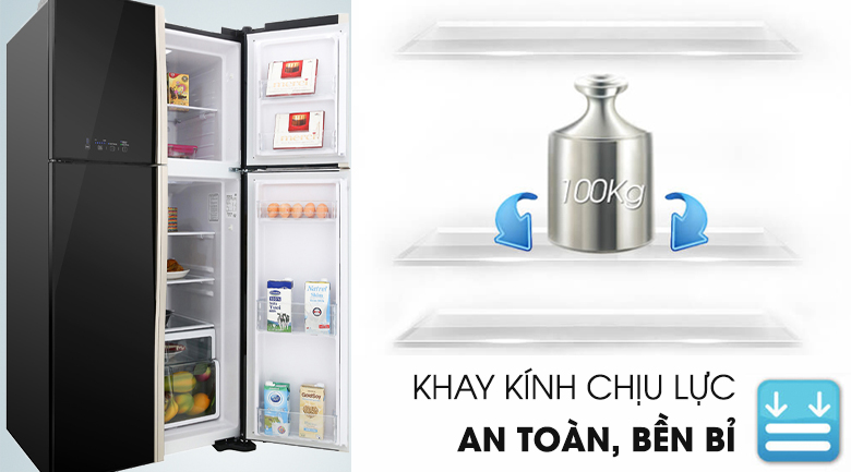 Tủ lạnh Hitachi Inverter 509 lít R-FW650PGV8 GBK Chính hãng mới 100%