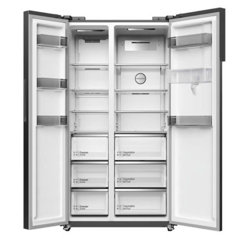 Tủ lạnh SBS HITACHI Inverter 525lít HRSN9552DWDXVN màu xám Mới 100% Chính hãng
