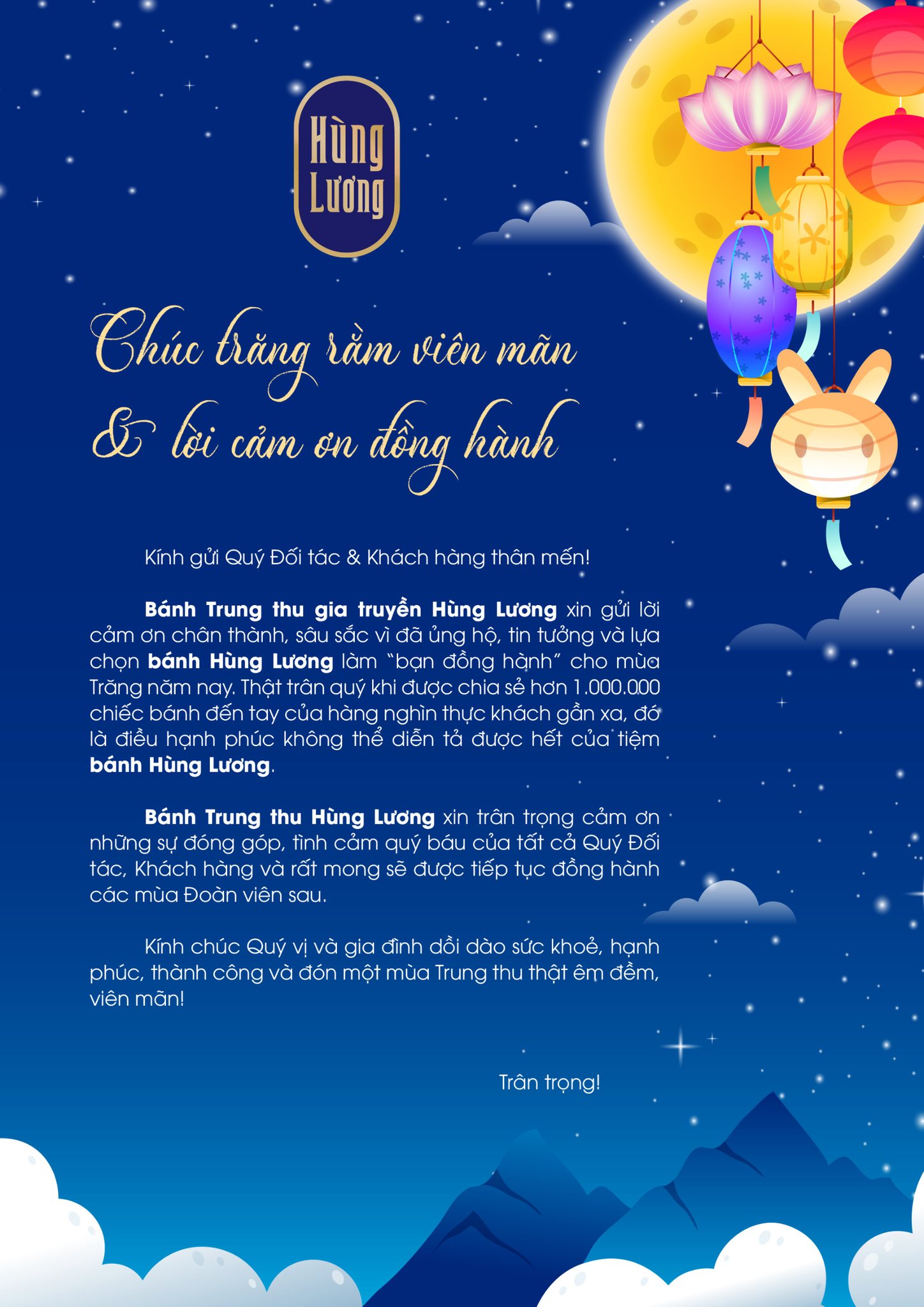 LỜI CẢM ƠN ĐỒNG HÀNH