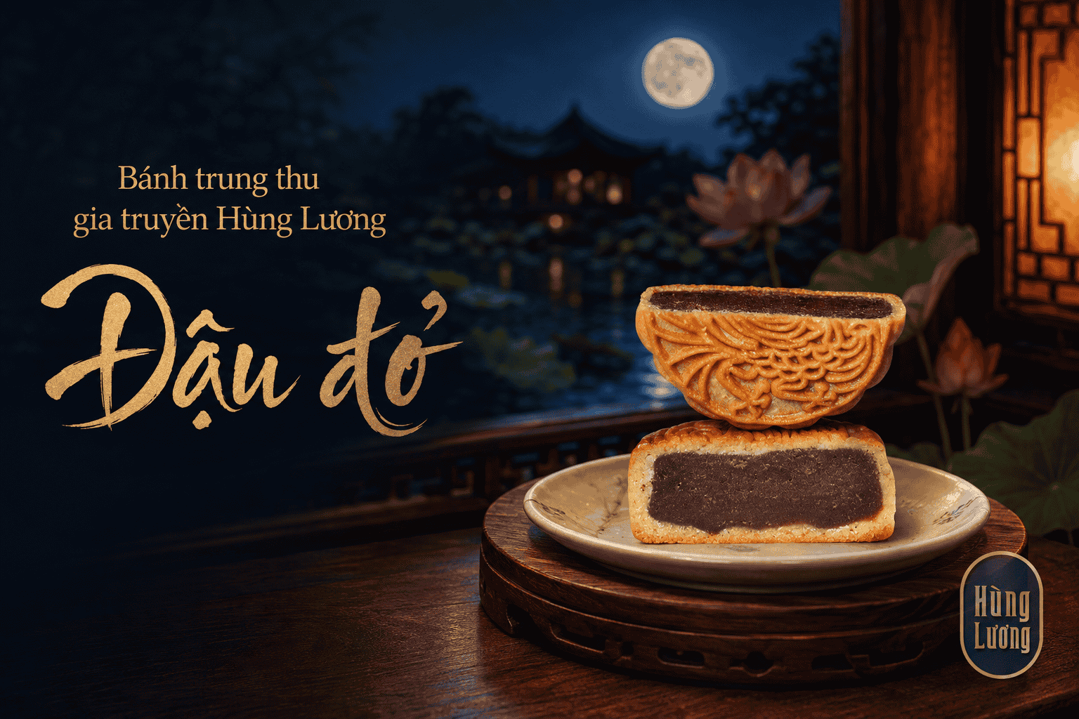 Bánh trung thu nhân Đậu đỏ - Vị ngot của may mắn và sum vầy