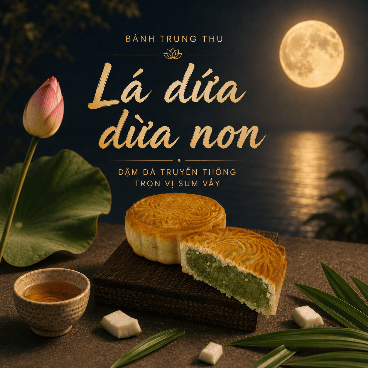 Bánh nướng Lá dứa dừa non