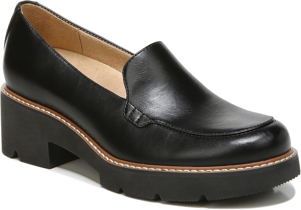 Giày nữ VNXK Naturalizer Womens Cabaret Faux Leather Loafers Black - Giày nữ xuất Mỹ, Âu