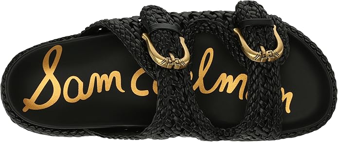 Sandal nữ Sam Edelman Sandales Reid Slide pour femme Couleur Noir/blanc - Giày nữ xuất dư Âu, Mỹ