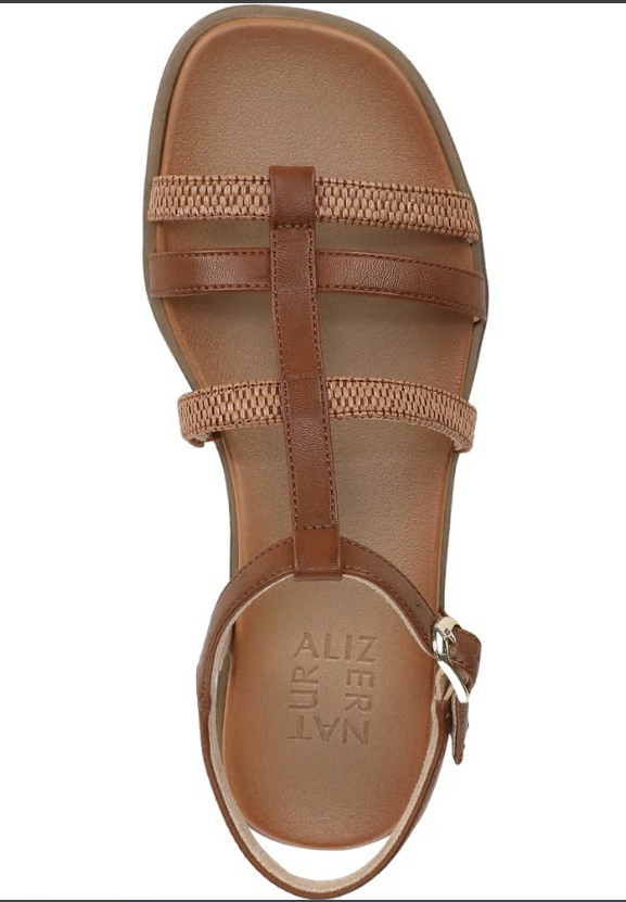 Sandal nữ Naturalizer womens Julia Strappy Sandal Color Toffee Brown Faux Suede - Giày nữ xuất dư Âu, Mỹ