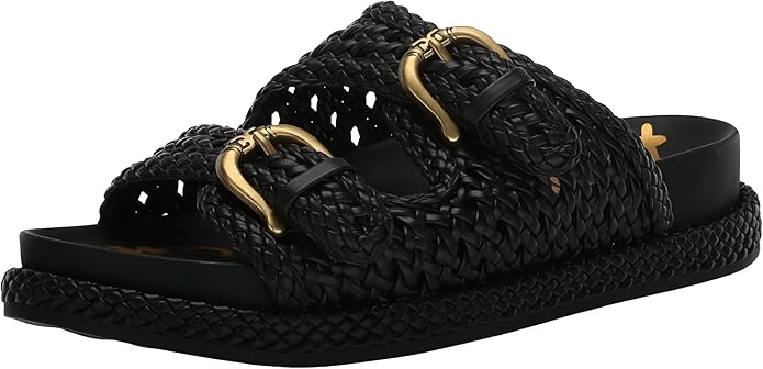 Sandal nữ Sam Edelman Sandales Reid Slide pour femme Couleur Noir/blanc - Giày nữ xuất dư Âu, Mỹ