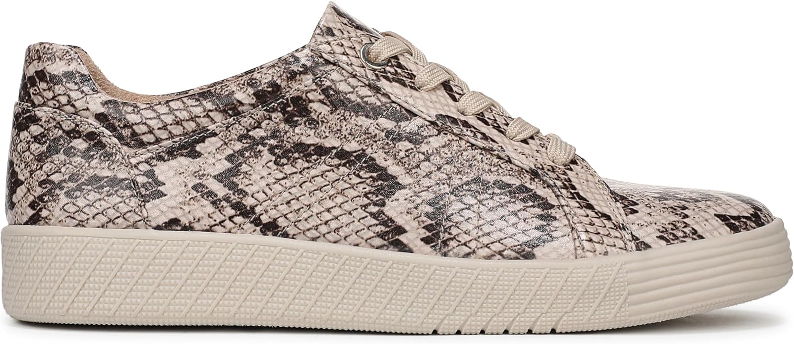 Giày nữ VNXK Naturalizer Women's Neela Lace Up Sneaker Color Beige Snake Print - Giày xuất Mỹ, Âu
