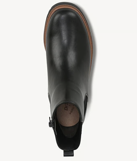 Boot nữ VNXK da bò thật Dr. Scholl's Women's Bring Vibes Chelsea Boot Color Black  Leather- Hàng xuất Mỹ