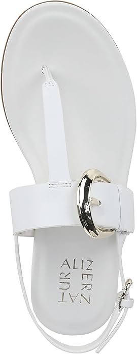 Sandal nữ Naturalizer Taylor Women's Flat Thong Sandal Colour Name White Leather - Giày nữ xuất dư Âu, Mỹ