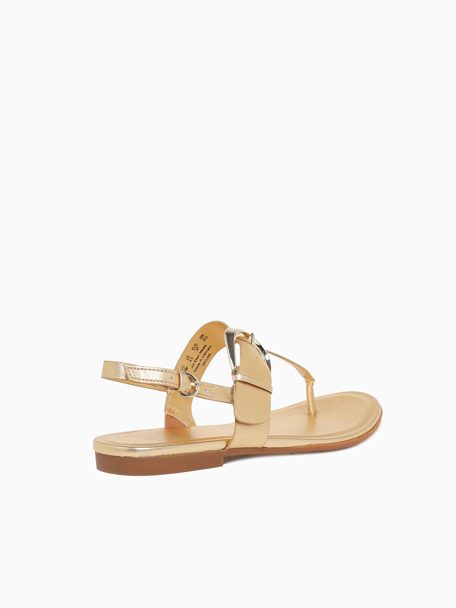 Sandal nữ Naturalizer women Taylor Slingbacks Dark Gold Faux Leather - Giày nữ xuất dư Âu, Mỹ