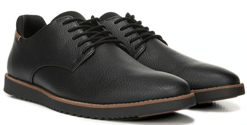 Giày nam da thật Dr. Scholl's Shoes Men's Sync Oxford Color Black Faux Leather- Giày nam xuất khẩu Mỹ, Eu